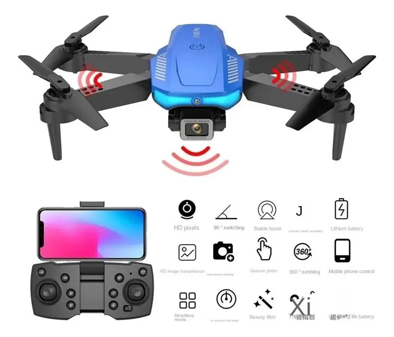 DRON PLEGABLE CON DOBLE CAMARA 4K Y CONTROL WIFI - 3