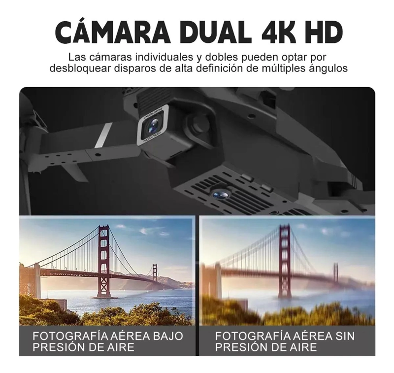 DRON FPV CON CAMARA 4K Y 2 BATERIAS RECARGABLES - 7