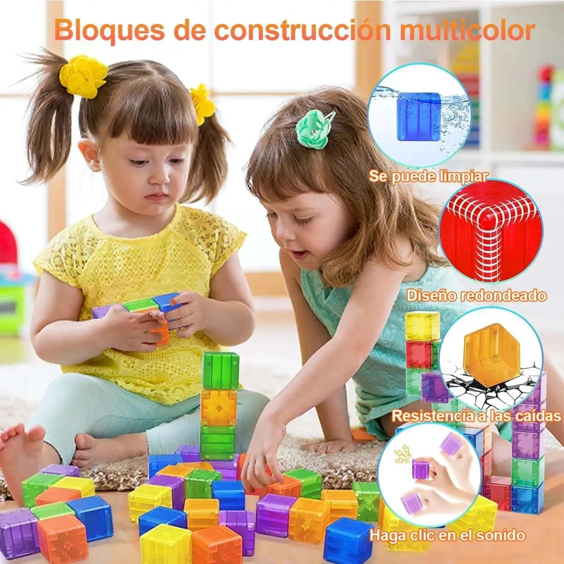 BLOQUES MAGNE TICOS DE CONSTRUCCION DIDACTICOS PARA NIÑOS - 4