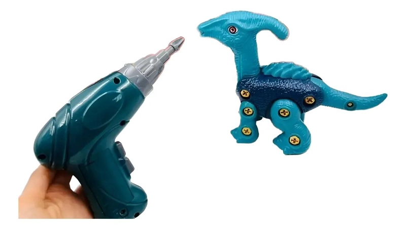 JUGUETE DE CONSTRUCCION DINOSAURS CON TALADRO PARA NIÑOS - 1