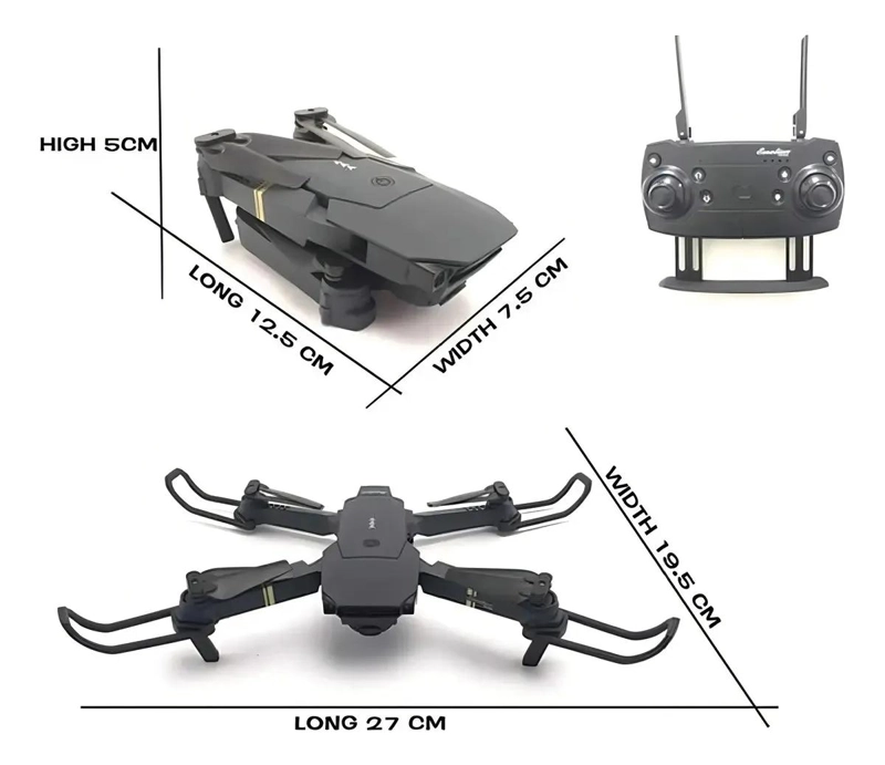 DRONE MINI CON CAMARA DUAL 4K Y CONTROL REMOTO - 2