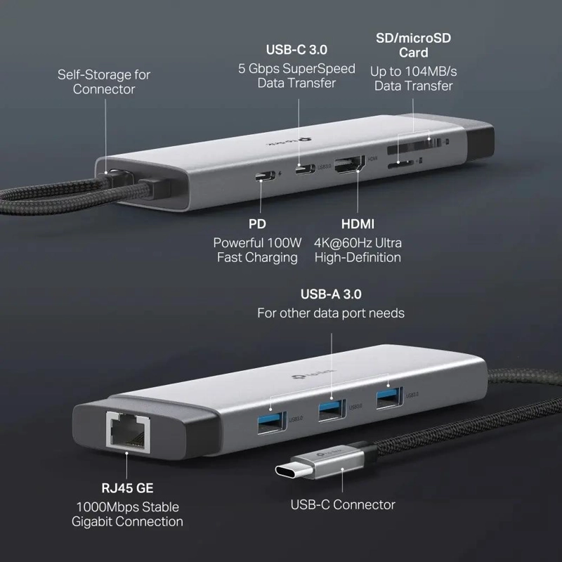 HUB USB TIPO C 9 EN 1 CON ALTA VELOCIDAD DE TRANSFERENCIA - 3