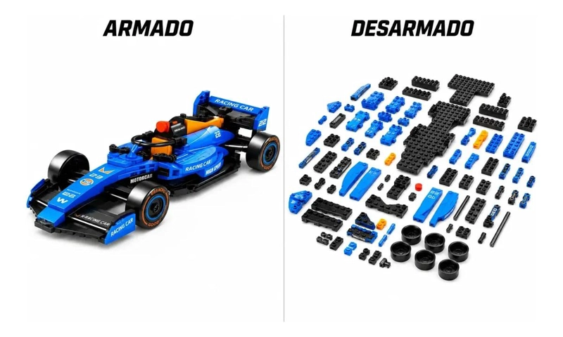 AUTO DE CARRERAS F1 PARA ARMAR BLOQUES DE CONSTRUCCION CREATIVOS - 3