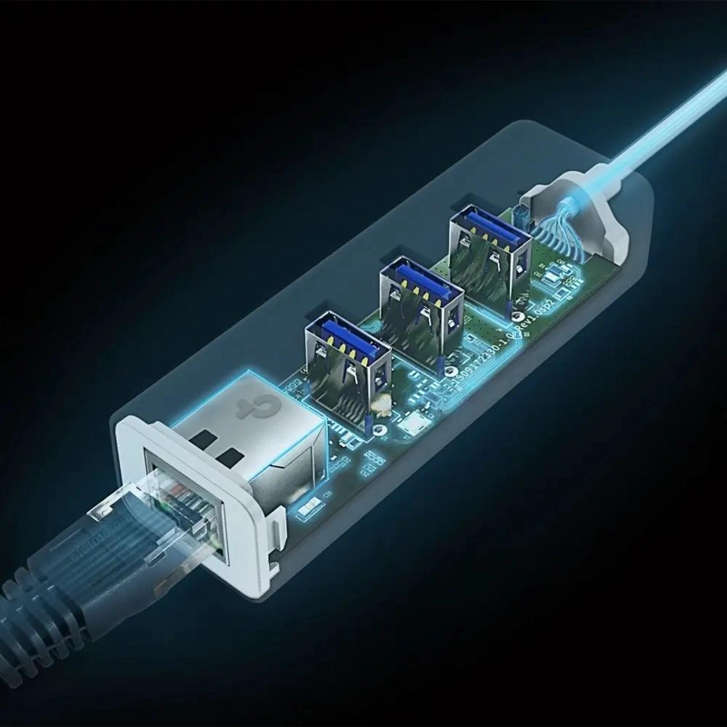 ADAPTADOR USB TIPO C HUB CON 3 PUERTOS Y ETHERNET - 3