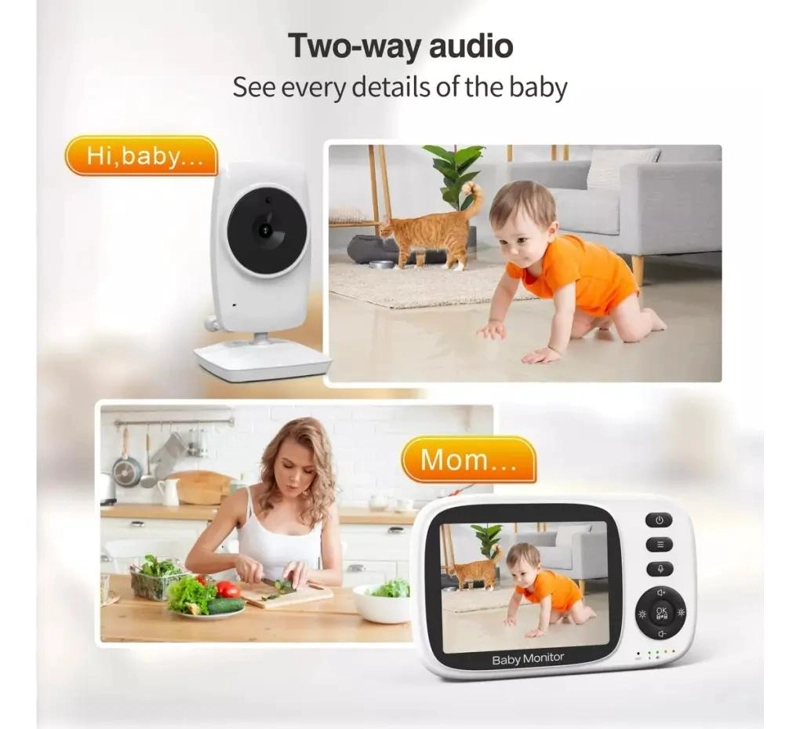 MONITOR DE VIDEO PARA BEBE S CON VISION NOCTURNA Y AUDIO BIDIRECCIONAL - 5