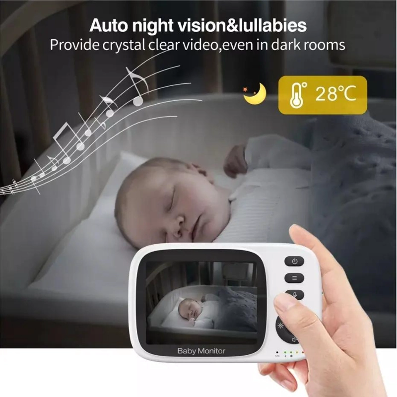 MONITOR DE VIDEO PARA BEBE S CON VISION NOCTURNA Y AUDIO BIDIRECCIONAL - 7