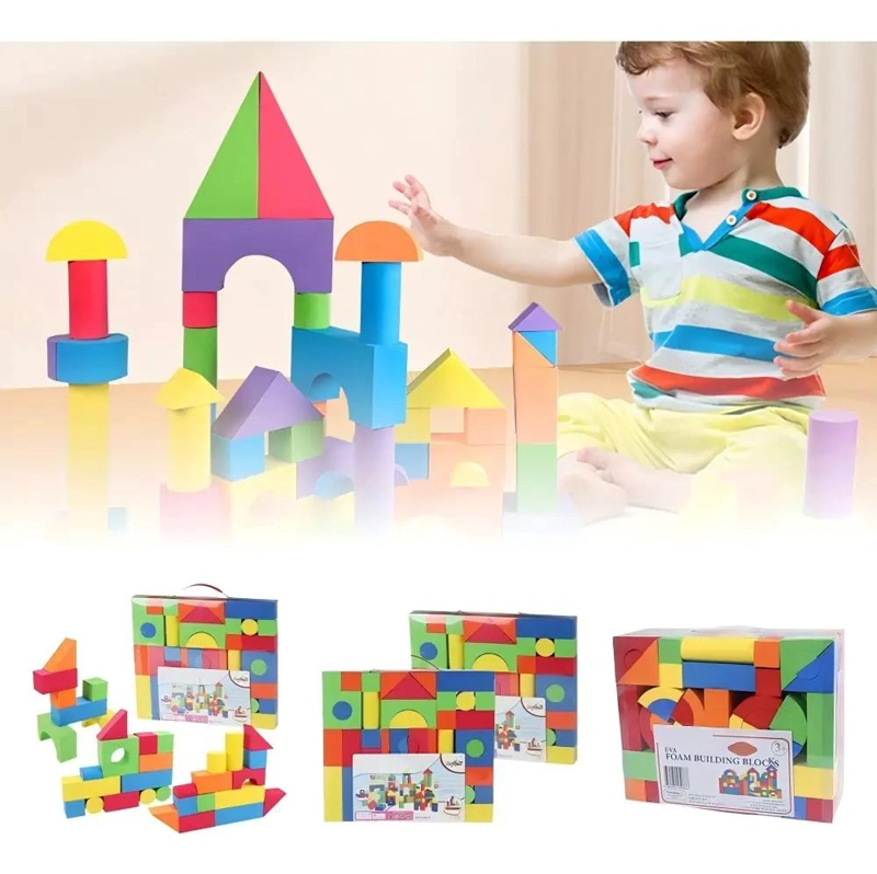 BLOQUES DE ESPUMA MULTICOLORES PARA NIÑOS 46 PIEZAS - 4