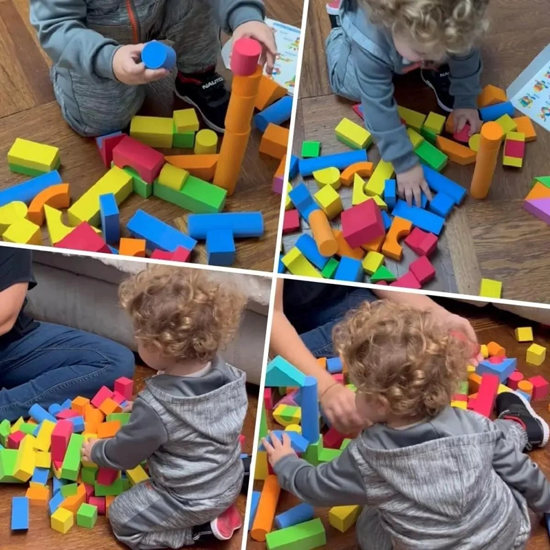 BLOQUES DE ESPUMA MULTICOLORES PARA NIÑOS 46 PIEZAS - 6