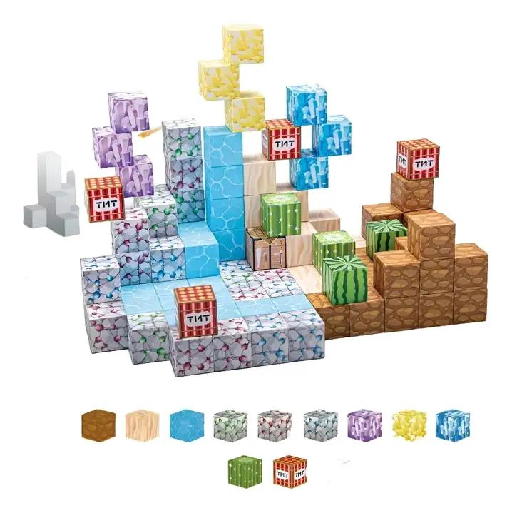 JUEGO DE BLOQUES MAGNE TICOS DE CONSTRUCCION 100 PIEZAS DESIERTO - 2