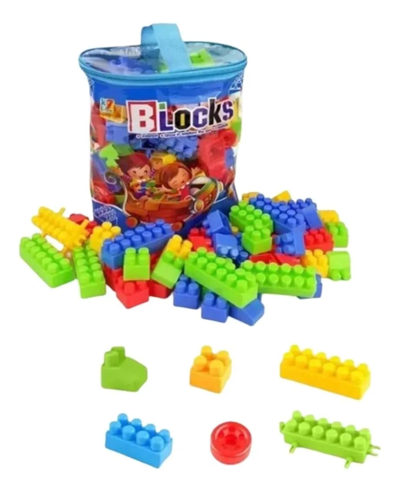 SET DE BLOQUES DE CONSTRUCCION MULTICOLORES 100 PIEZAS PARA NIÑOS - 6