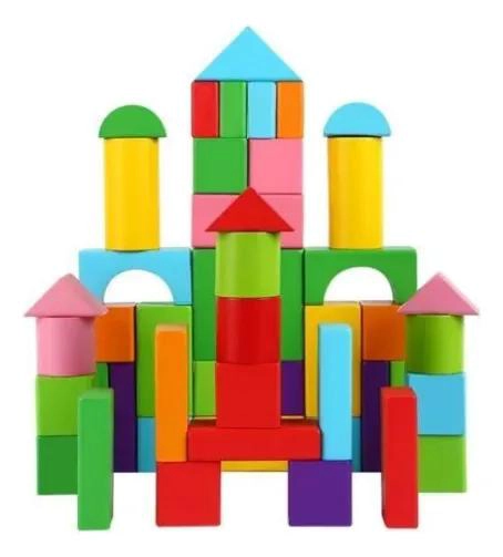 JUEGO DE BLOQUES DE CONSTRUCCION DE MADERA PARA NIÑOS 10 PIEZAS - 2