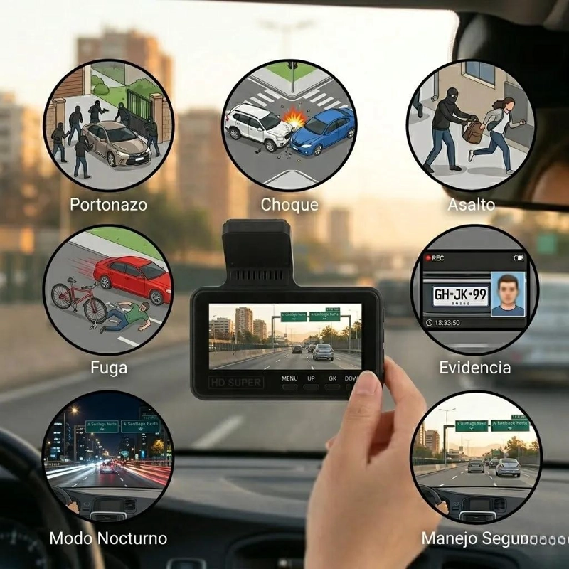 CAMARA DE SEGURIDAD PARA VEHICULOS FULL HD 1080 CON VISION NOCTURNA - 9