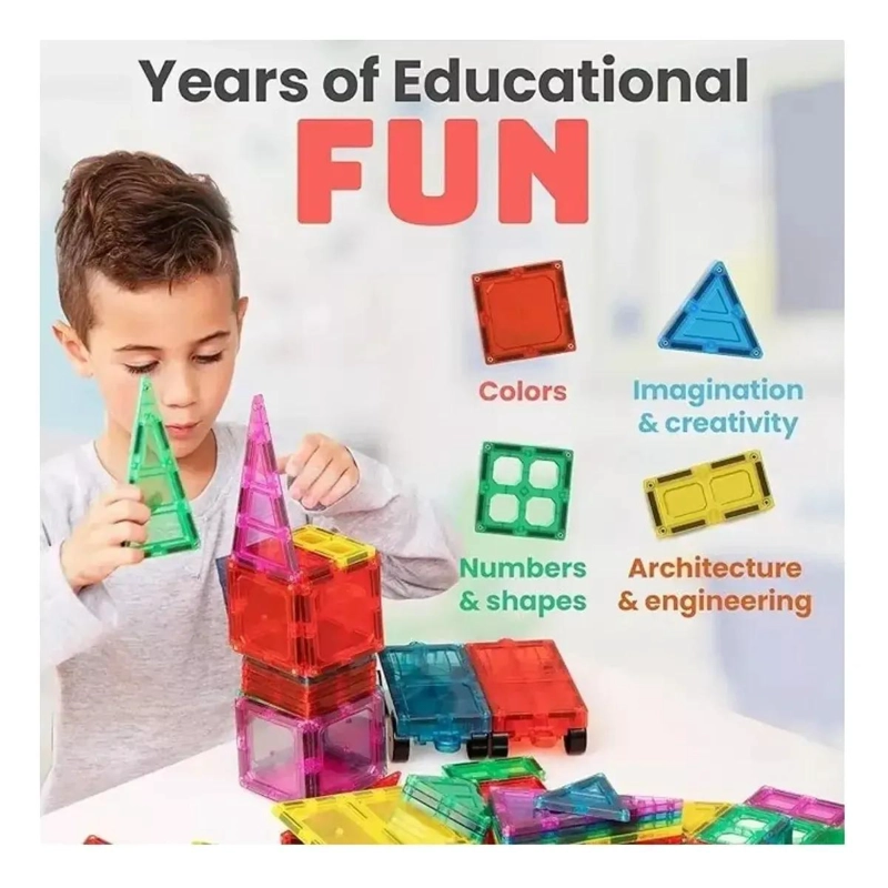 JUEGO DE BLOQUES MAGNE TICOS 3D PARA CONSTRUCCION 60 PIEZAS - 2
