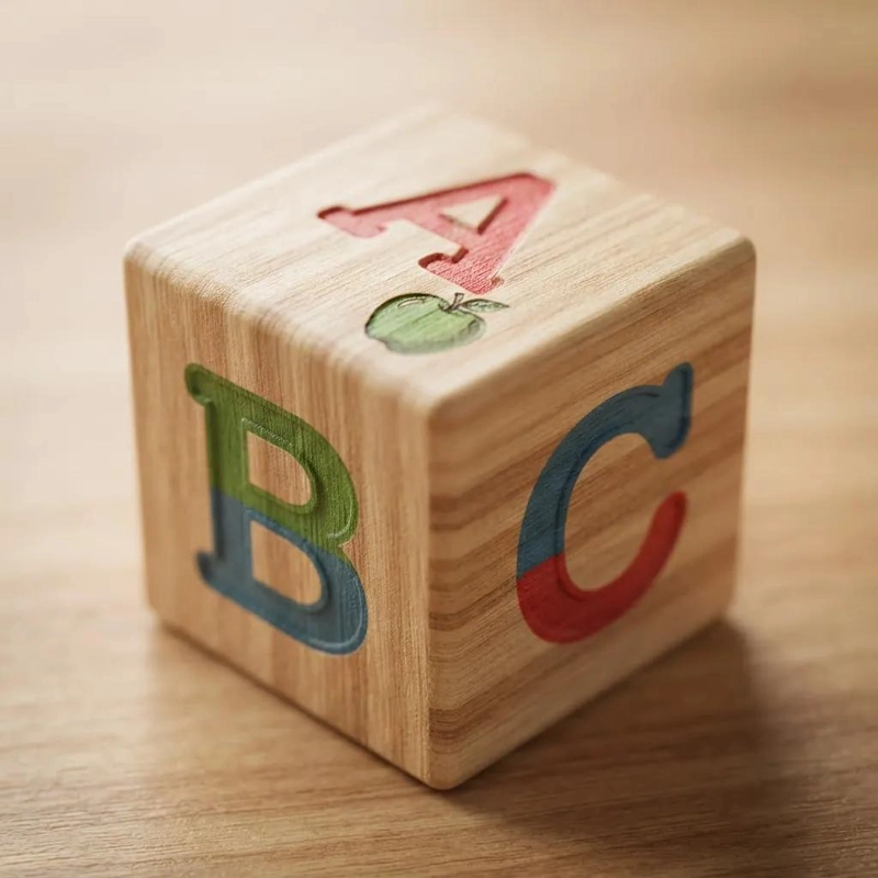BLOQUES DE MADERA ABECEDARIO MONTESSORI PARA APRENDIZAJE INFANTIL - 2