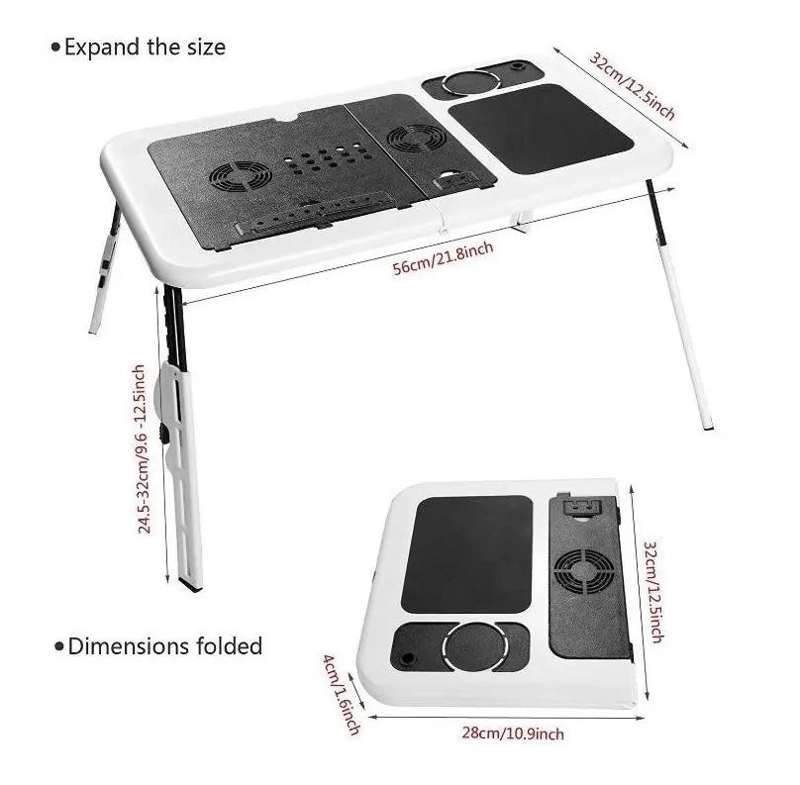 MESA PLEGABLE PARA NOTEBOOK CON VENTILADORES USB INTEGRADOS - 6