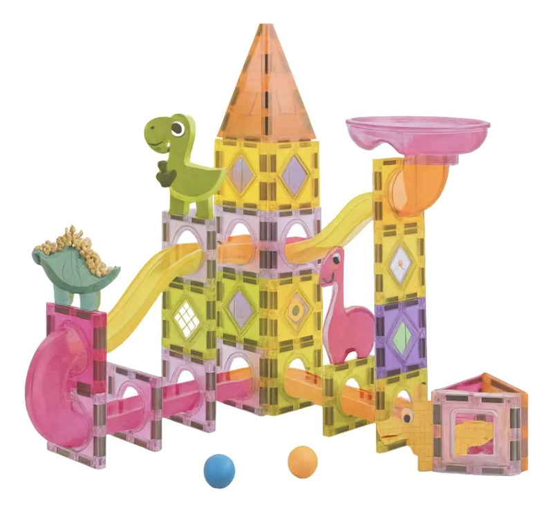 JUEGO DE BLOQUES MAGNE TICOS DIDACTICOS 69 PIEZAS PARA CONSTRUCCION - 3