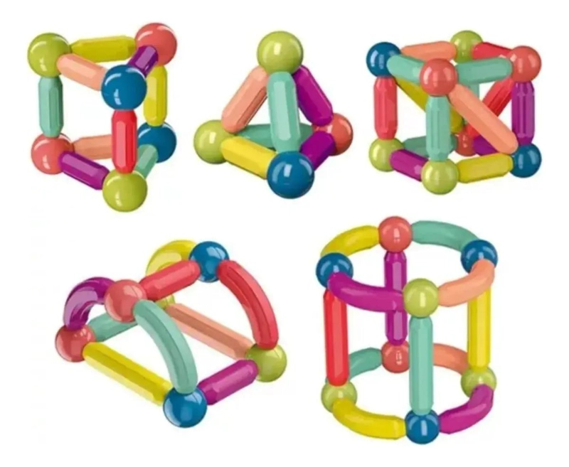 JUEGO DE CONSTRUCCION IMANTADO PARA NIÑOS 64 PIEZAS - 4