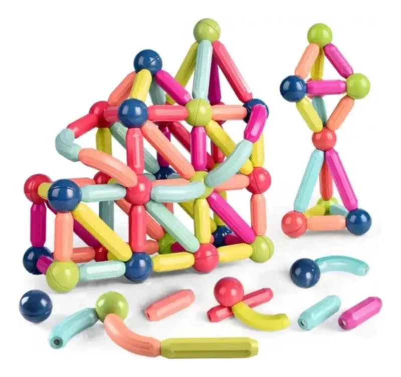 JUEGO DE CONSTRUCCION IMANTADO PARA NIÑOS 64 PIEZAS - 5