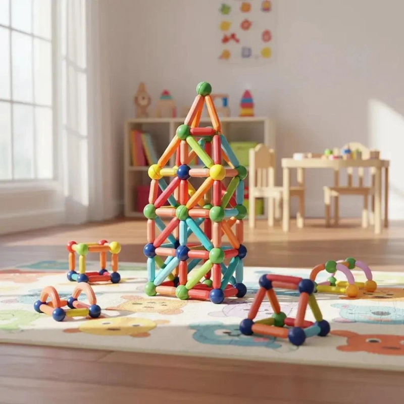 JUEGO DE CONSTRUCCION IMANTADO PARA NIÑOS 64 PIEZAS - 9