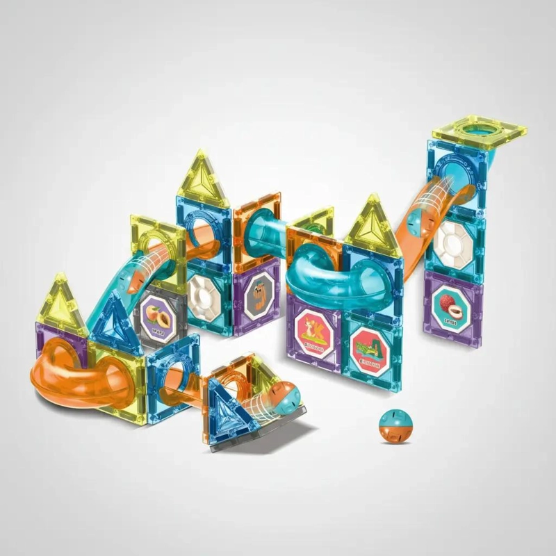 SET DE BLOQUES MAGNE TICOS GEOME TRICOS 45 PIEZAS PARA NIÑOS - 3