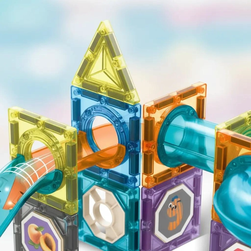 SET DE BLOQUES MAGNE TICOS GEOME TRICOS 45 PIEZAS PARA NIÑOS - 5