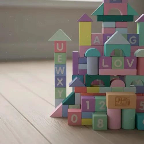 BLOQUES DE CONSTRUCCION DE MADERA PARA NIÑOS 61 PIEZAS SEGURAS - 5