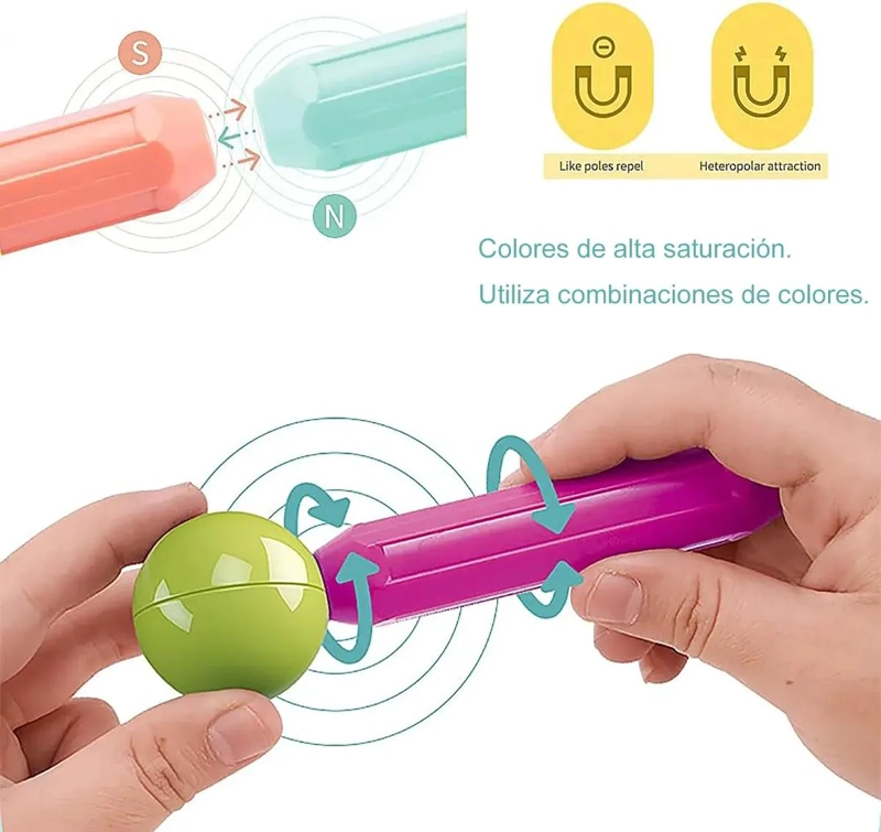 BLOQUES MAGNE TICOS DE CONSTRUCCION PARA NIÑOS, 36 PIEZAS - 4