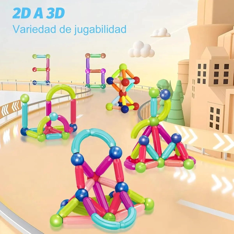 BLOQUES MAGNE TICOS DE CONSTRUCCION PARA NIÑOS, 36 PIEZAS - 6