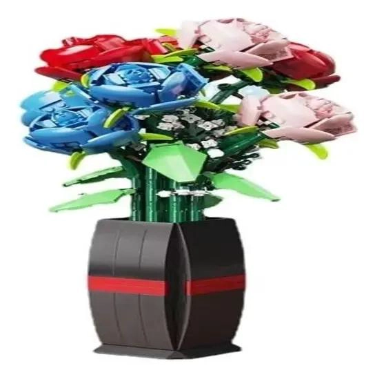 FLORERO DECORATIVO DE ROSAS GRANDES PARA INTERIORES Y EXTERIORES - 2