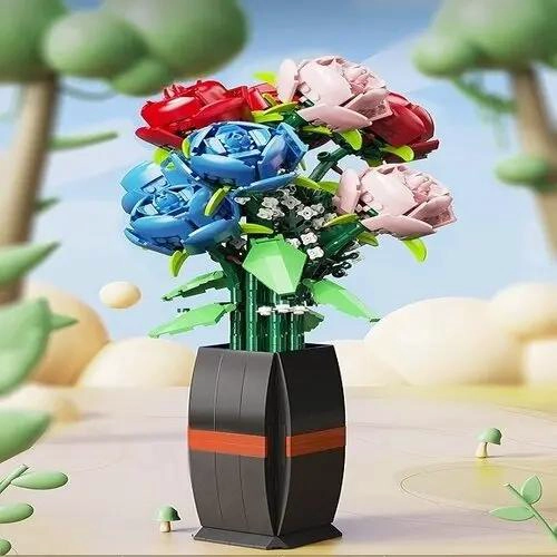 FLORERO DECORATIVO DE ROSAS GRANDES PARA INTERIORES Y EXTERIORES - 3