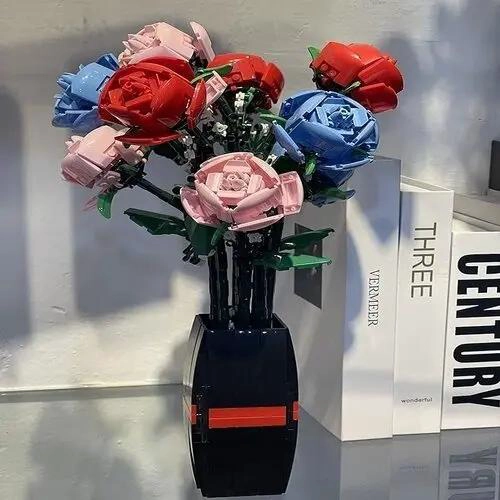 FLORERO DECORATIVO DE ROSAS GRANDES PARA INTERIORES Y EXTERIORES - 4