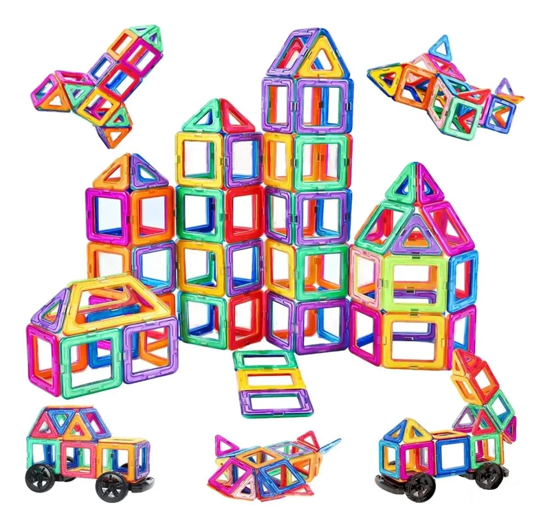 JUEGO DE BLOQUES MAGNE TICOS 46 PIEZAS PARA NIÑOS - 1