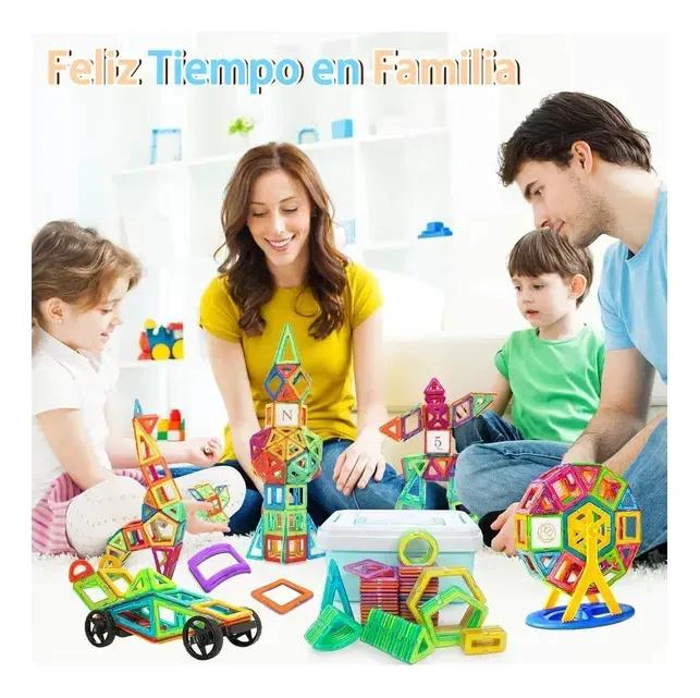 JUEGO DE BLOQUES MAGNE TICOS 46 PIEZAS PARA NIÑOS - 6