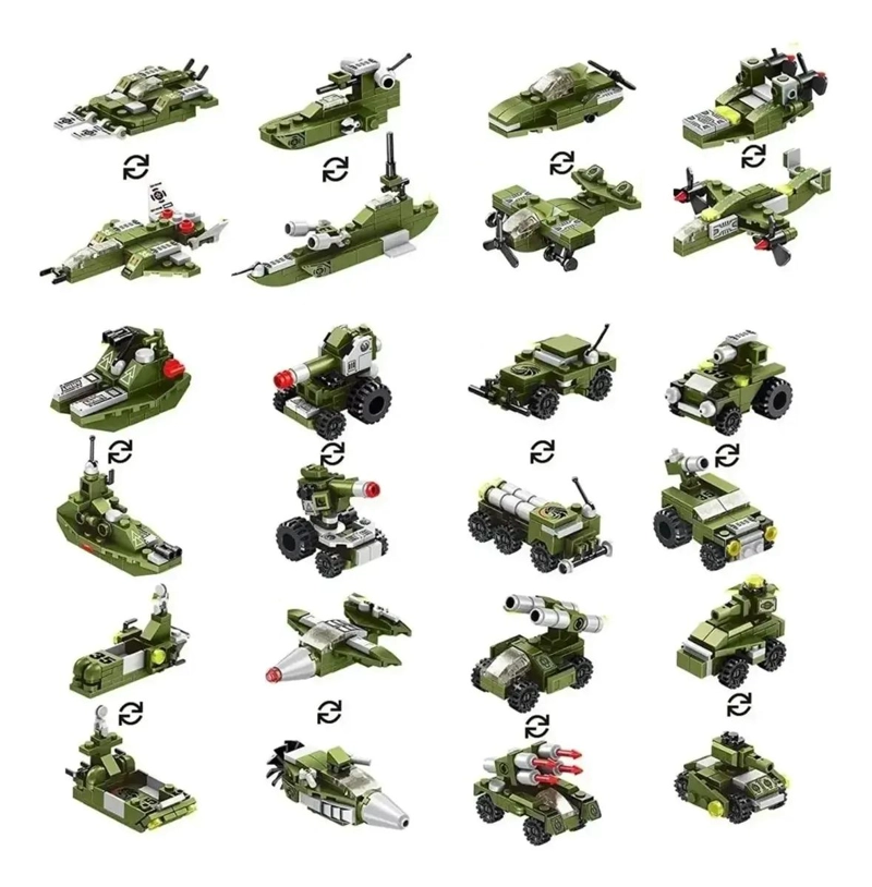 BLOQUES ARMABLES DE AVION MILITAR 576 PIEZAS PARA CREAR - 2