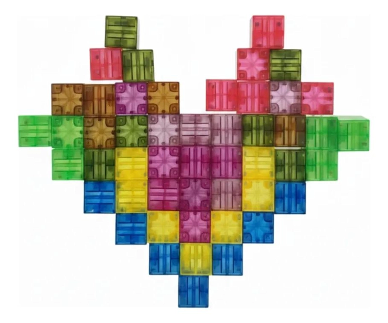 SET DE CUBOS MAGNE TICOS DE COLORES PARA CONSTRUCCION INFANTIL - 2