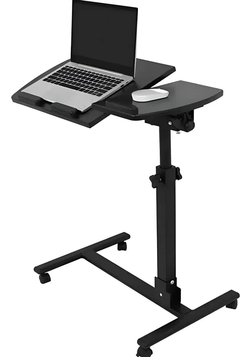 MESA PLEGABLE PARA LAPTOP CON RUEDAS Y ALTURA AJUSTABLE - 1