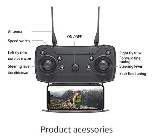 MINI DRON E88 PRO CON CAMARA DUAL 4K Y CONTROL REMOTO - 3