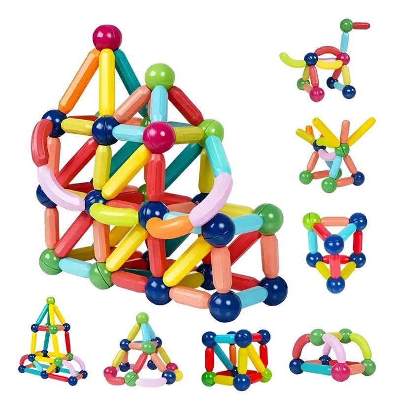 JUEGO DE CONSTRUCCION DE PIEZAS IMANTADAS PARA NIÑOS - 1