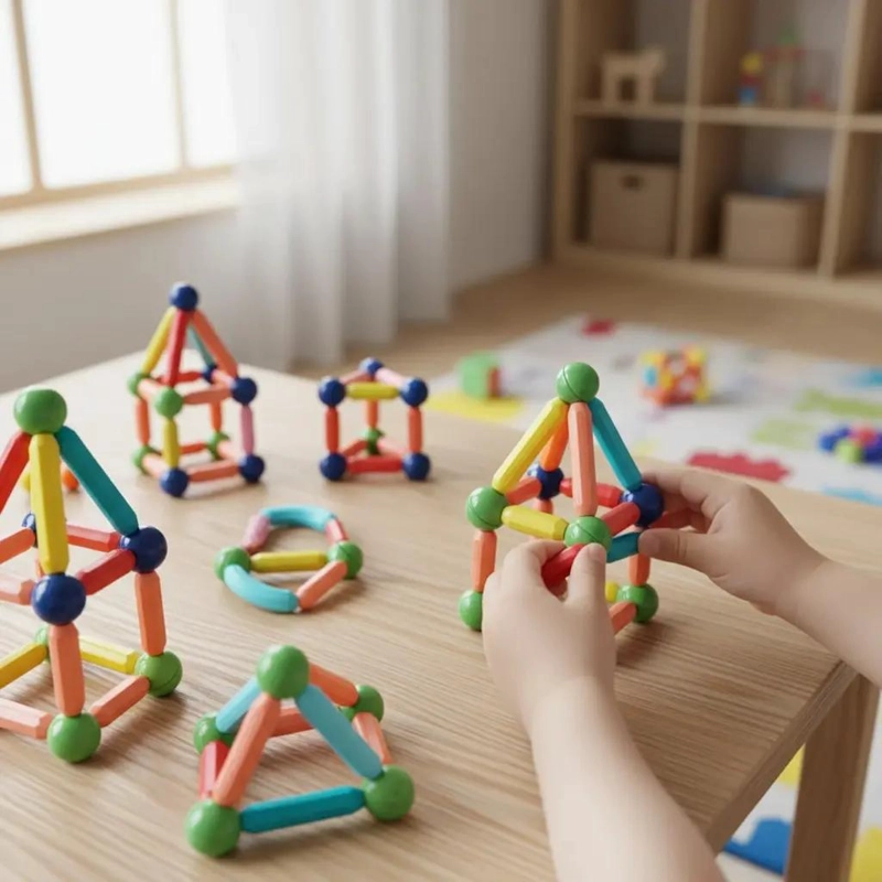 JUEGO DE CONSTRUCCION DE PIEZAS IMANTADAS PARA NIÑOS - 10
