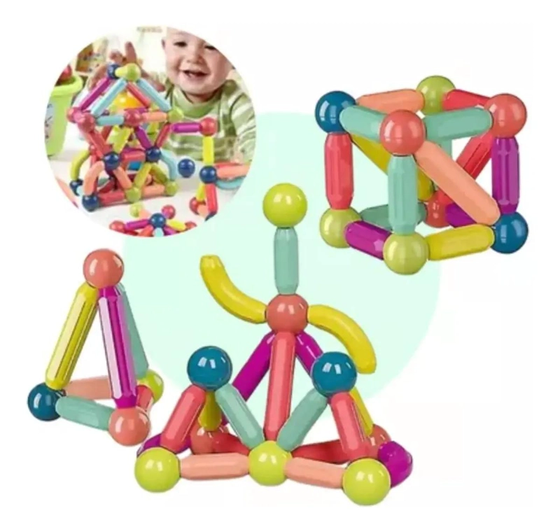 JUEGO DE CONSTRUCCION DE PIEZAS IMANTADAS PARA NIÑOS - 2