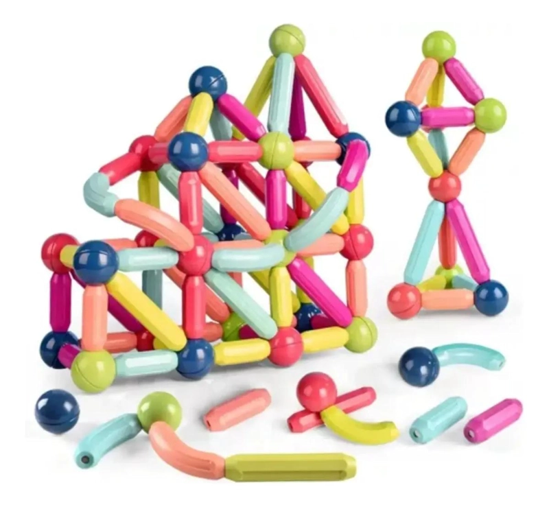 JUEGO DE CONSTRUCCION DE PIEZAS IMANTADAS PARA NIÑOS - 4