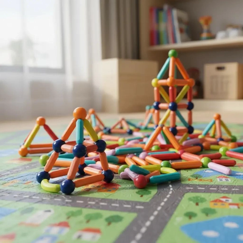 JUEGO DE CONSTRUCCION DE PIEZAS IMANTADAS PARA NIÑOS - 5