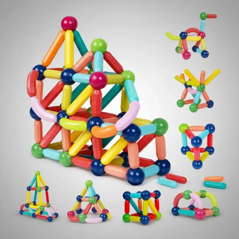 JUEGO DE CONSTRUCCION DE PIEZAS IMANTADAS PARA NIÑOS - 8