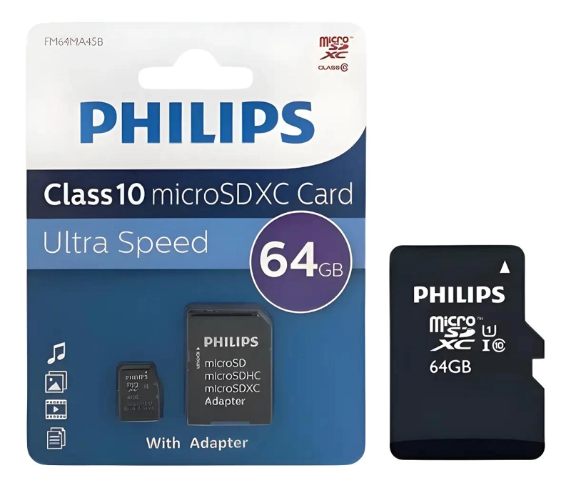 TARJETA MICRO SD 64GB C10 ULTRA VELOCIDAD PARA DISPOSITIVOS - 1