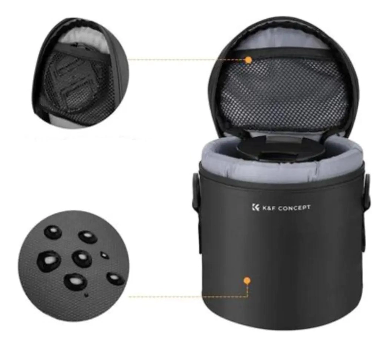 ESTUCHE ACOLCHADO COMPACTO PARA LENTES DE CAMARA TALLA S - 2