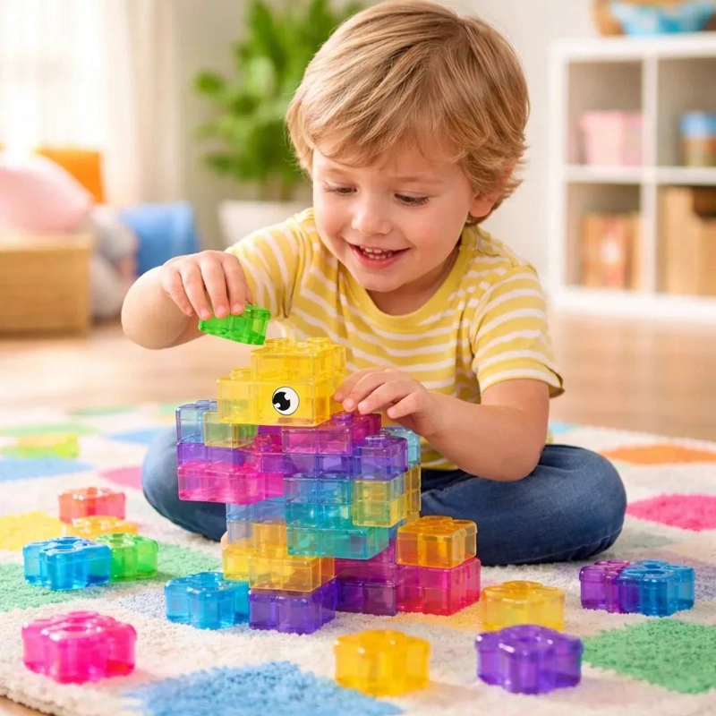 BLOQUES DE CONSTRUCCION COLORIDOS PARA NIÑOS 20 PIEZAS - 1