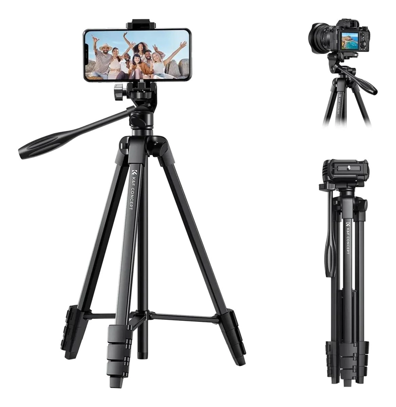 TRIPODE AJUSTABLE PARA CAMARA Y TELE FONO CON 360° DE ROTACION - 1