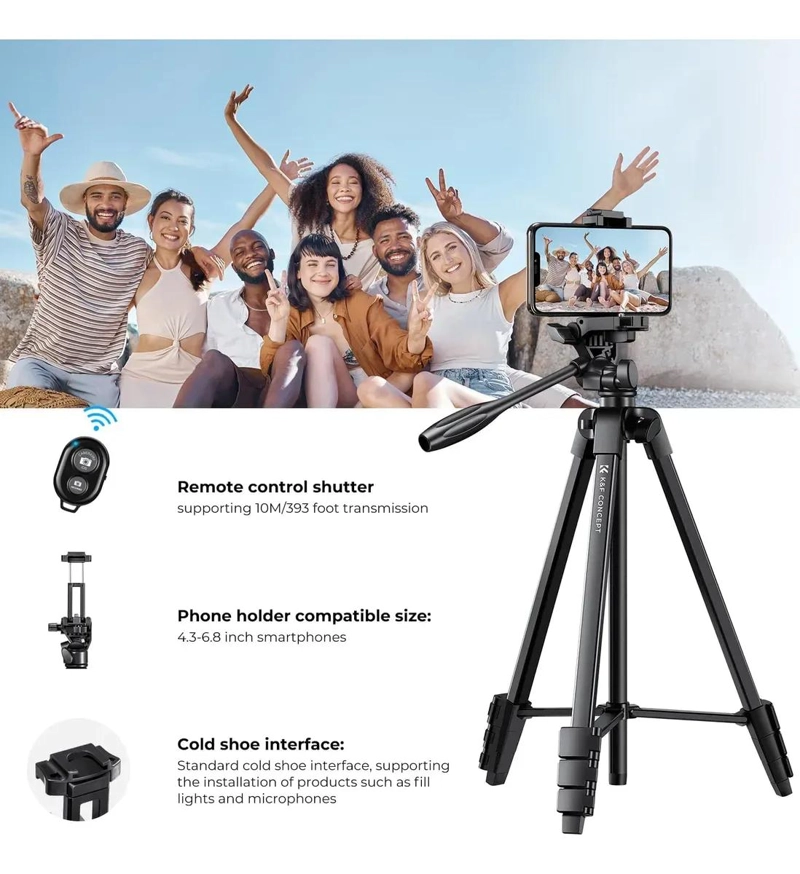 TRIPODE AJUSTABLE PARA CAMARA Y TELE FONO CON 360° DE ROTACION - 5