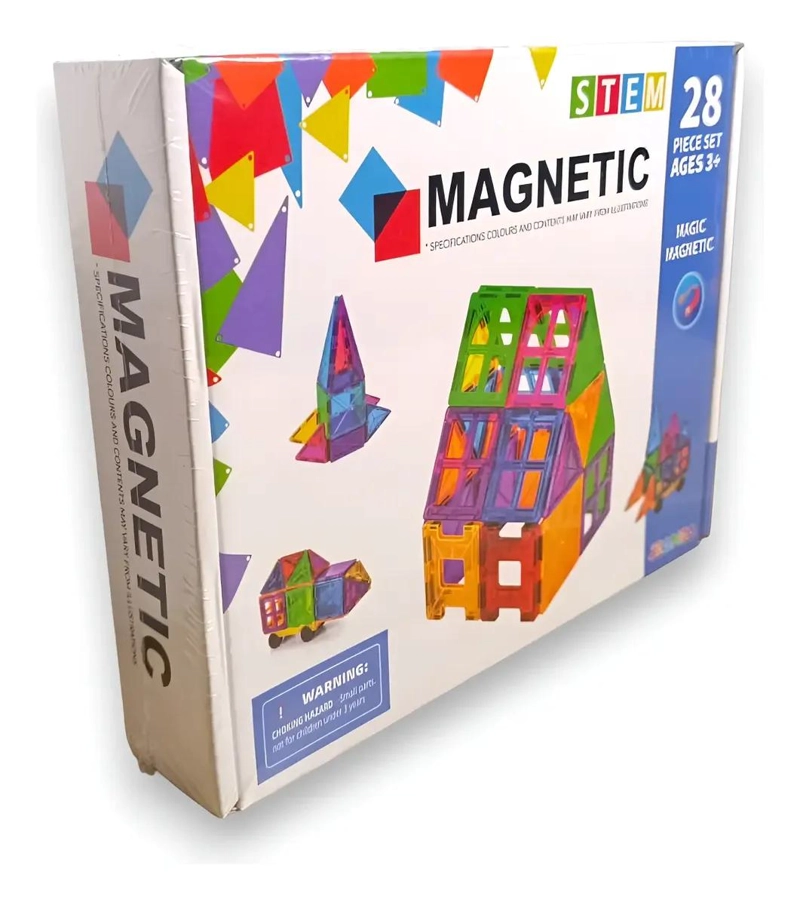 SET DE 28 BLOQUES MAGNE TICOS PARA CONSTRUCCION CREATIVA - 1