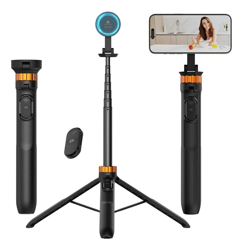 TRIPODE MAGNE TICO AJUSTABLE PARA SMARTPHONE CON CONTROL REMOTO - 1